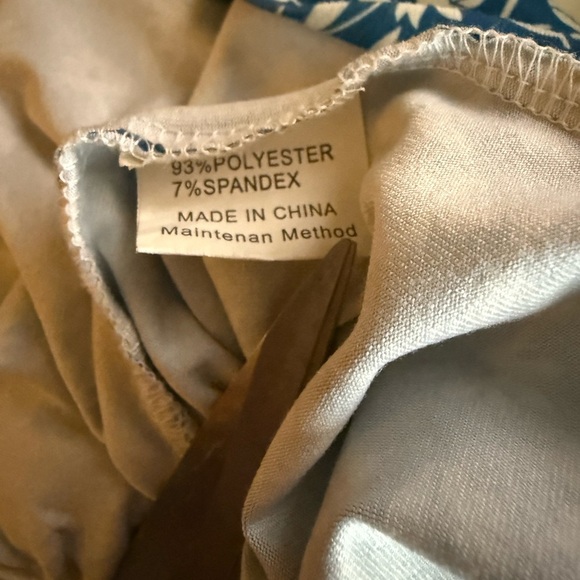 HOCOSIT Women's Floral Short Ruffle Sleeve Pleated V Neck Button Tunic Top 2X - Picture 13 of 14